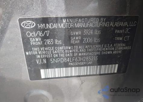 2018 Hyundai Elantra Value Edition from USA, damaged, VIN 5NPD84LF6JH285213